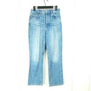 Reformation Jeans Womens SZ 26 Cynthia High Rise Straight Cropped Button Fly